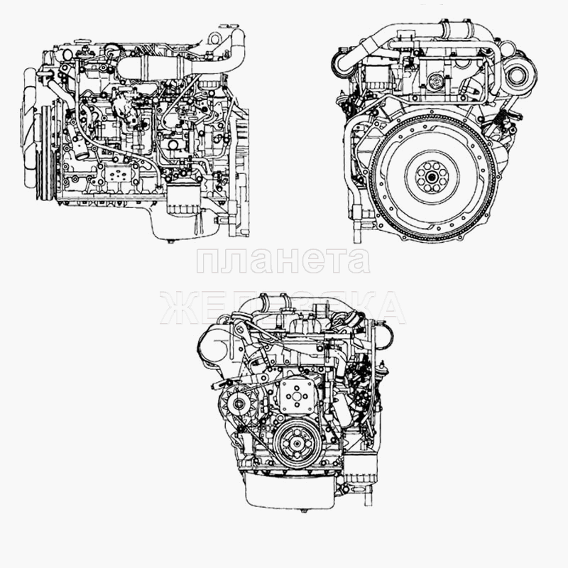 Двигатель 4HG1-T (внешний вид)